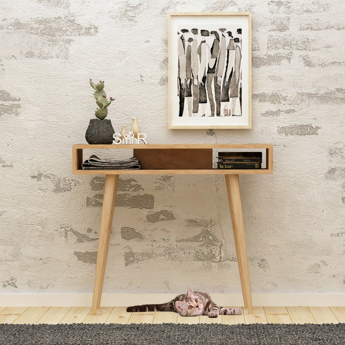 Hanah Home Aparador 2 Niveles Roble y Blanco 100x83.6x30 cm